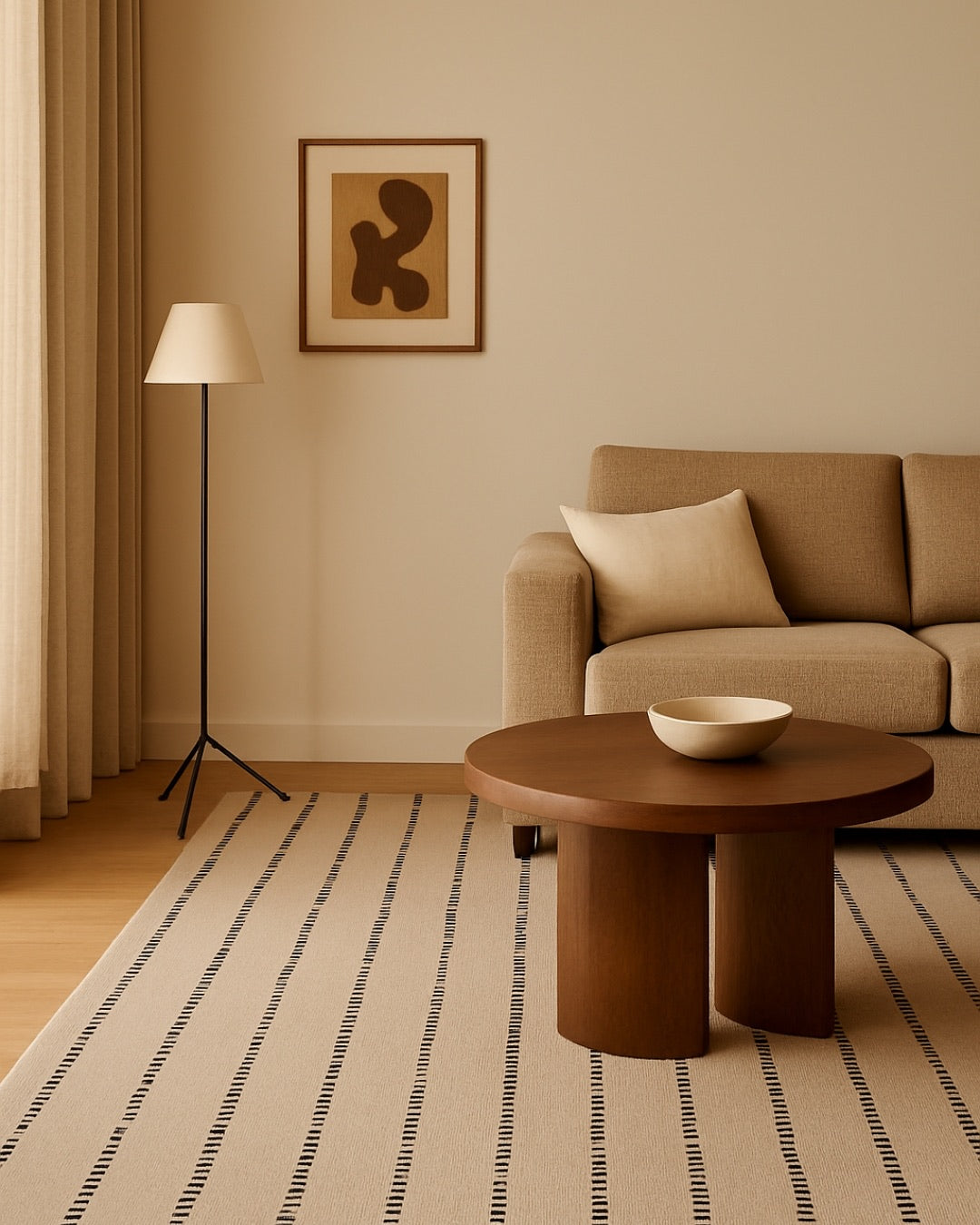 GREIGE WOOL RUG