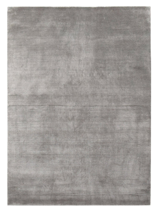 SOLID SILK RUG - GRAY