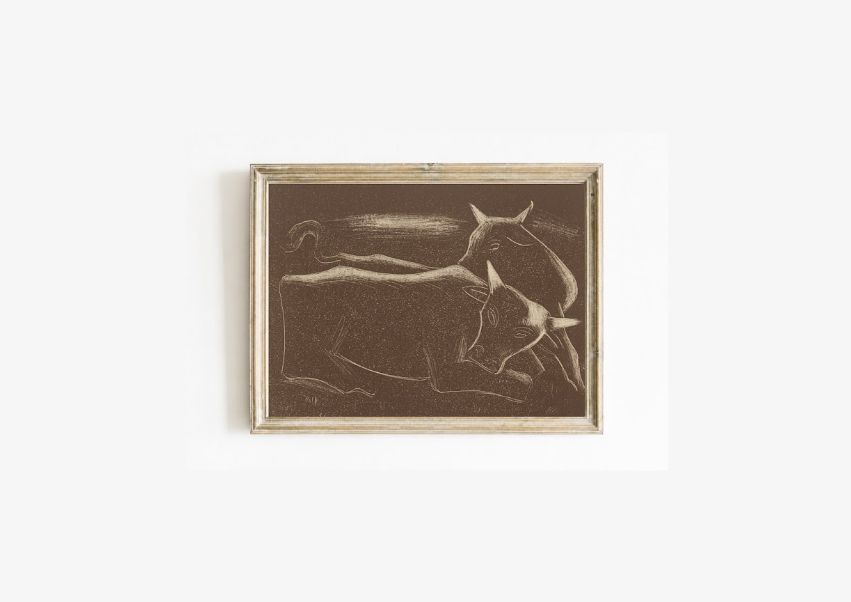 PAIR OF COWS
