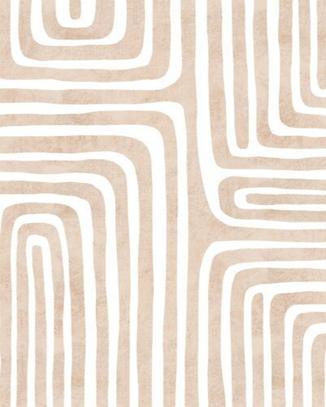 Pattern of beige concentric circles on a white background