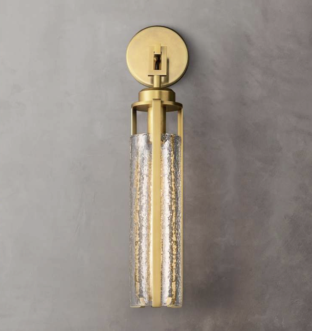 TEXTURED GLASS WALL LIGHT