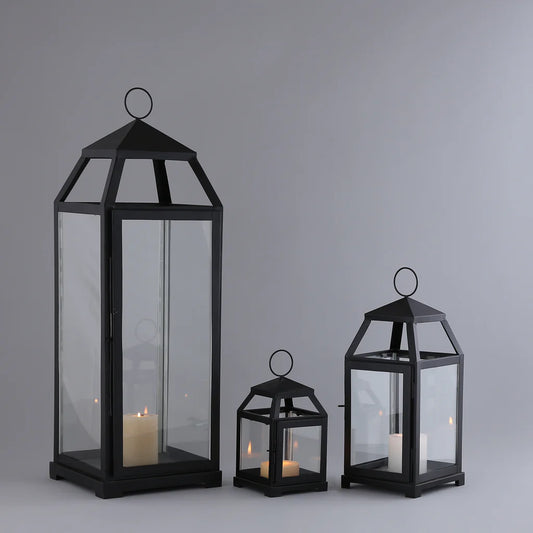 IRON LANTERNS SET OF 3