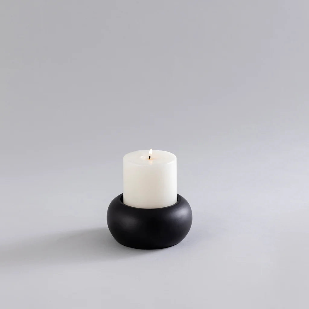 CANDLE HOLDERS BLACK- SET OF 5