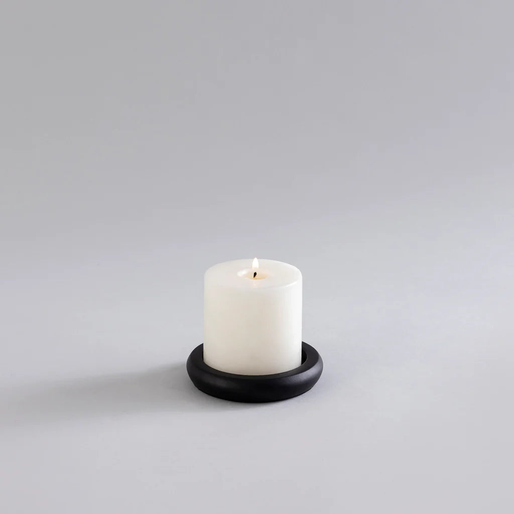 CANDLE HOLDERS BLACK- SET OF 5
