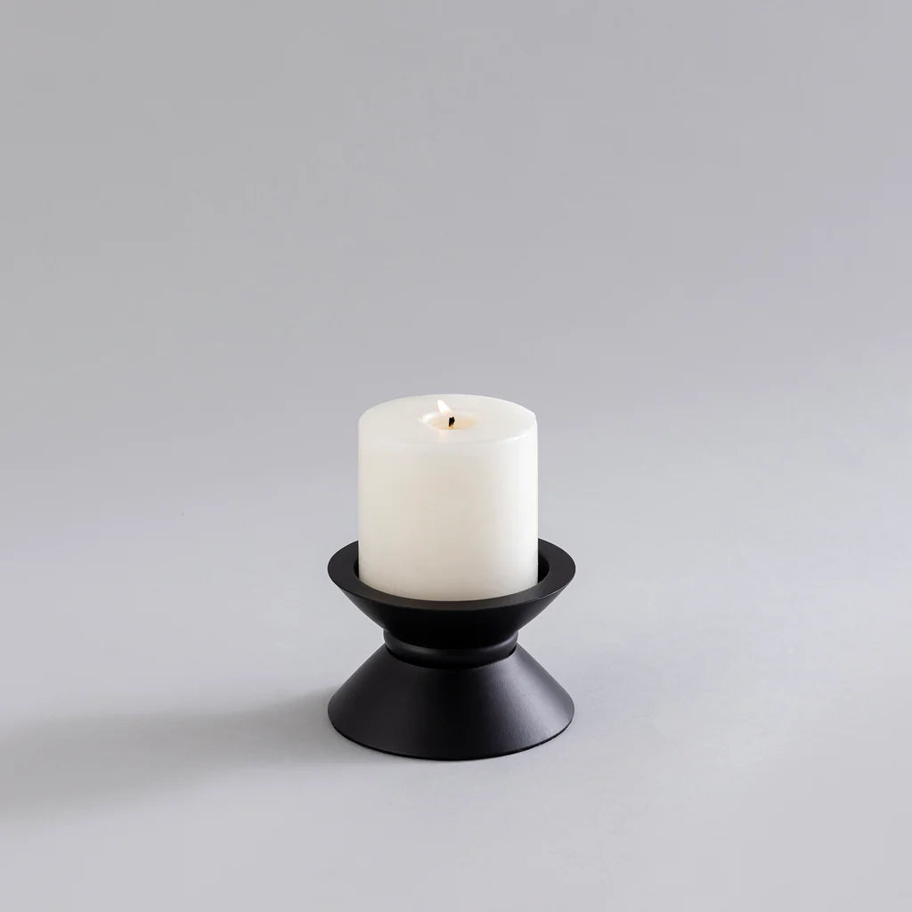CANDLE HOLDERS BLACK- SET OF 5