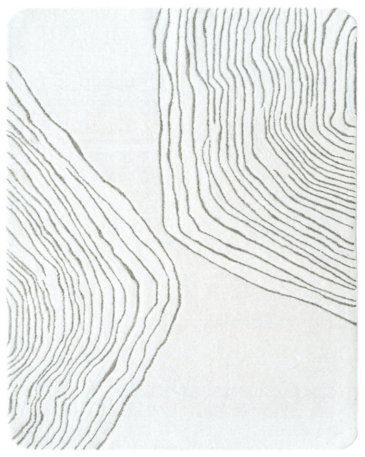 Textured white surface with wavy line pattern