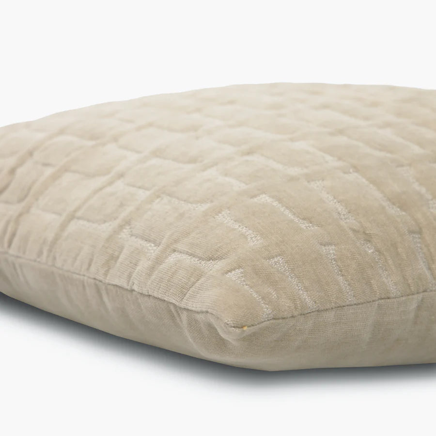 TWIG OATMEAL EMBROIDERED CUSHION COVER