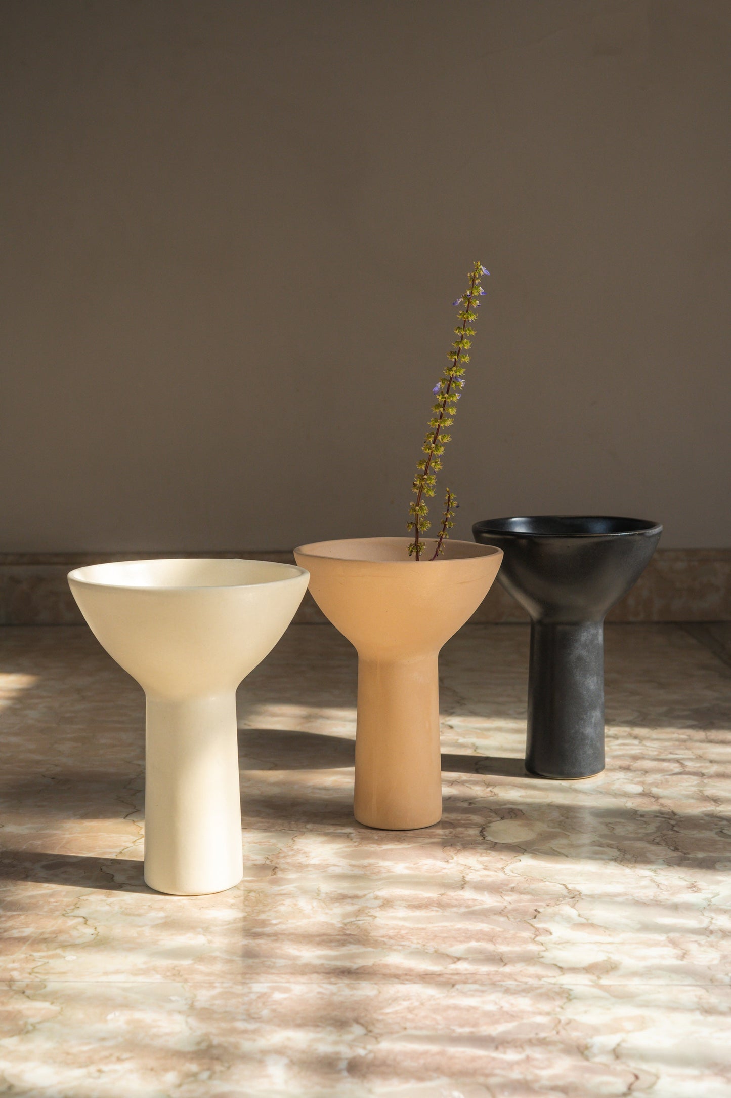 IRIS PEDESTAL VASE