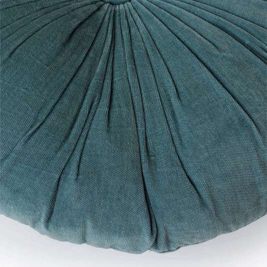 CUDDLE TEAL VELVET ROUND CUSHION