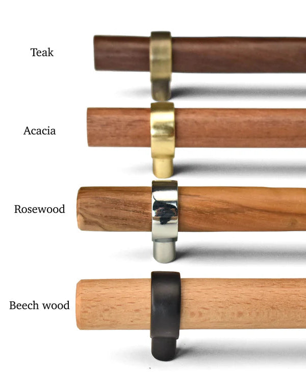 VERA NATURA ADJUSTABLE WOOD CABINET DRAWER HANDLES