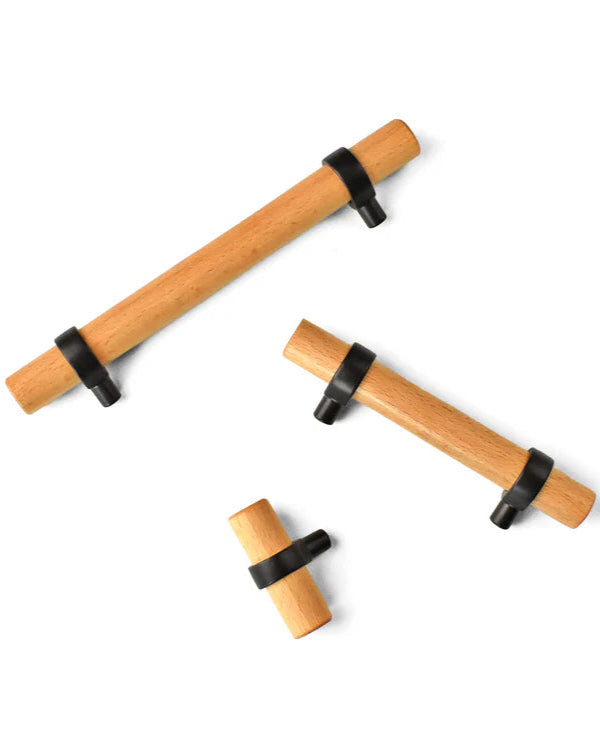 VERA NATURA ADJUSTABLE WOOD CABINET DRAWER HANDLES