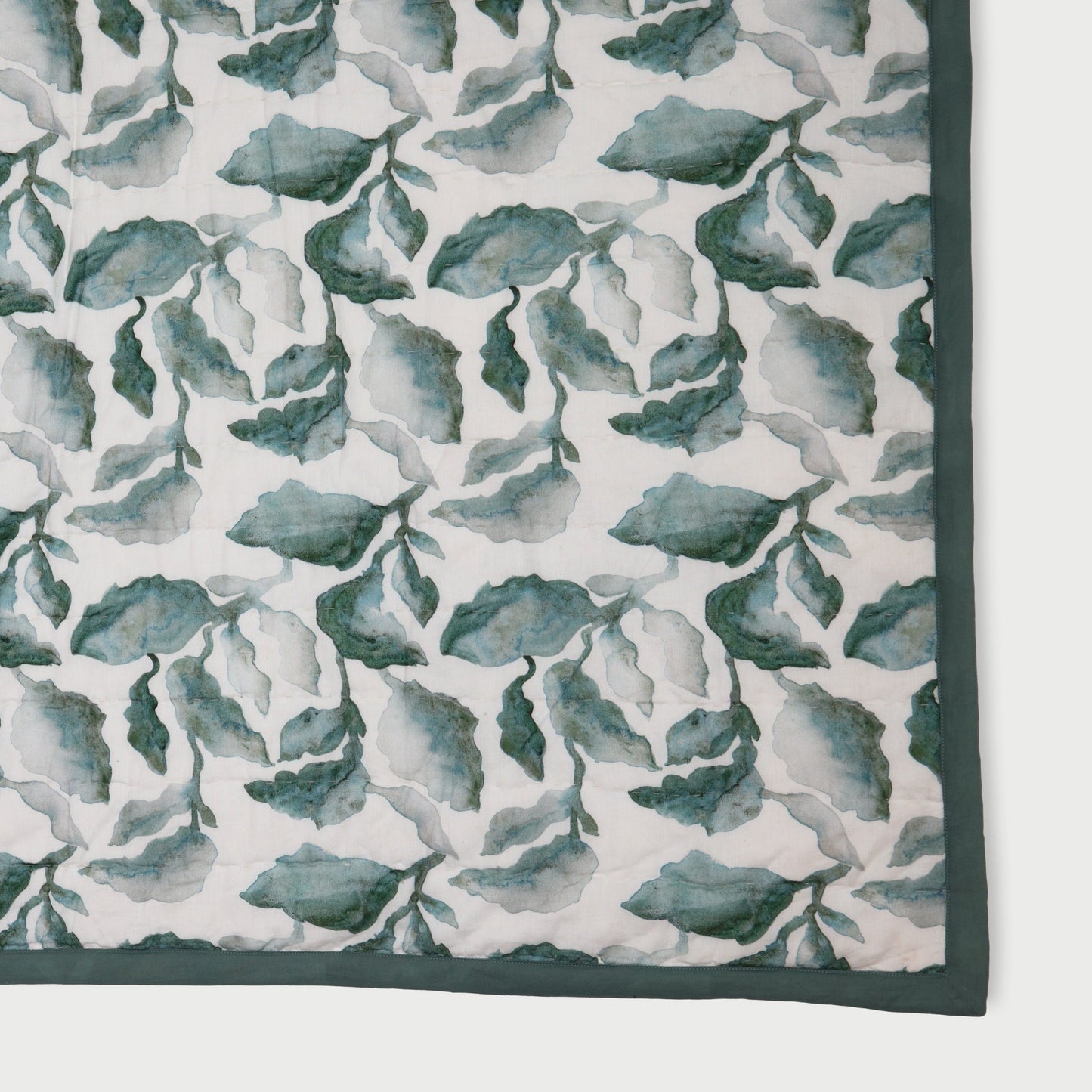 CASCADE SPECKLE TEAL KANTHA QUILT