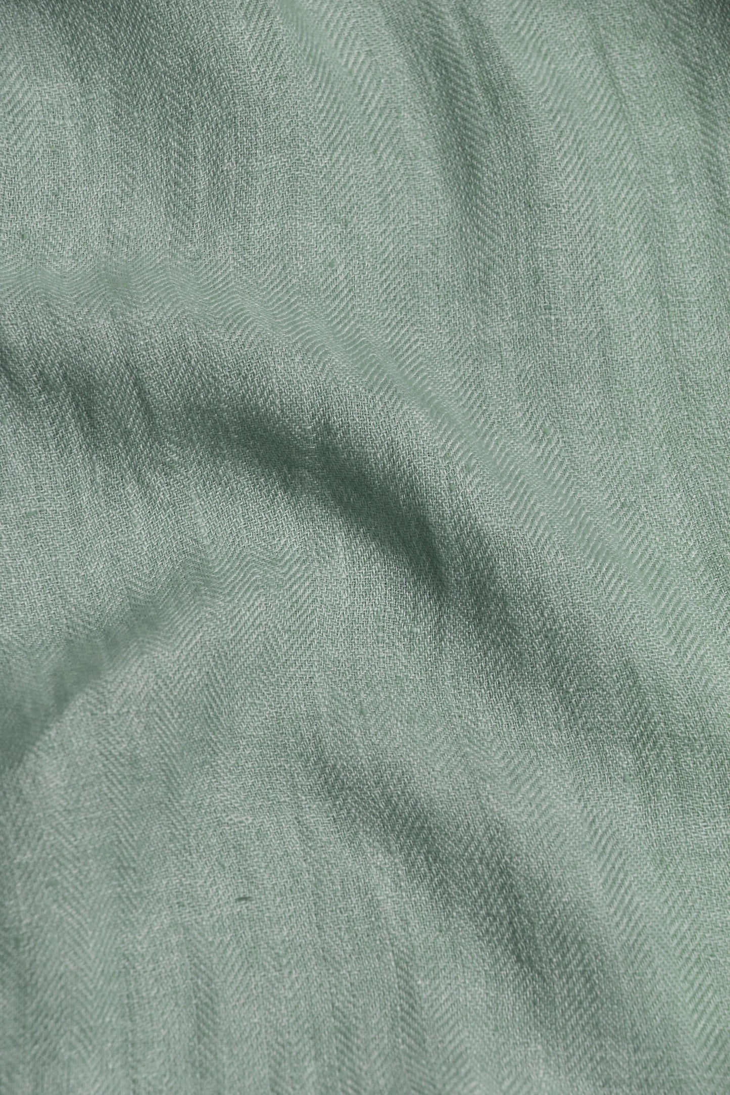 LINEN DUCK EGG HERRINGBONE TABLE COVER