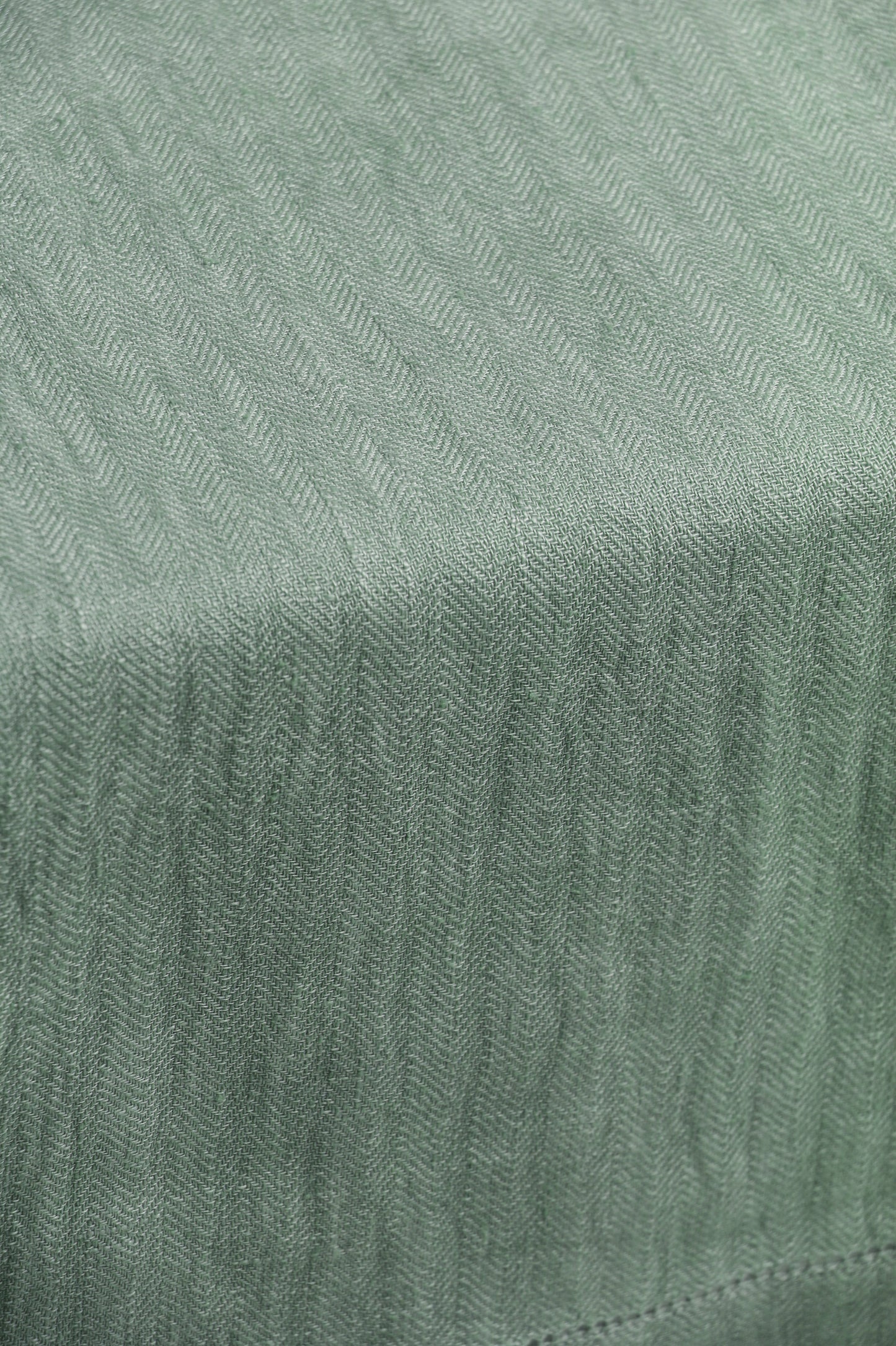 LINEN DUCK EGG HERRINGBONE TABLE COVER