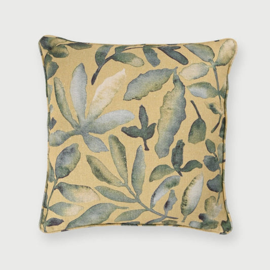 FLORA OCHRE LINEN CUSHION COVER