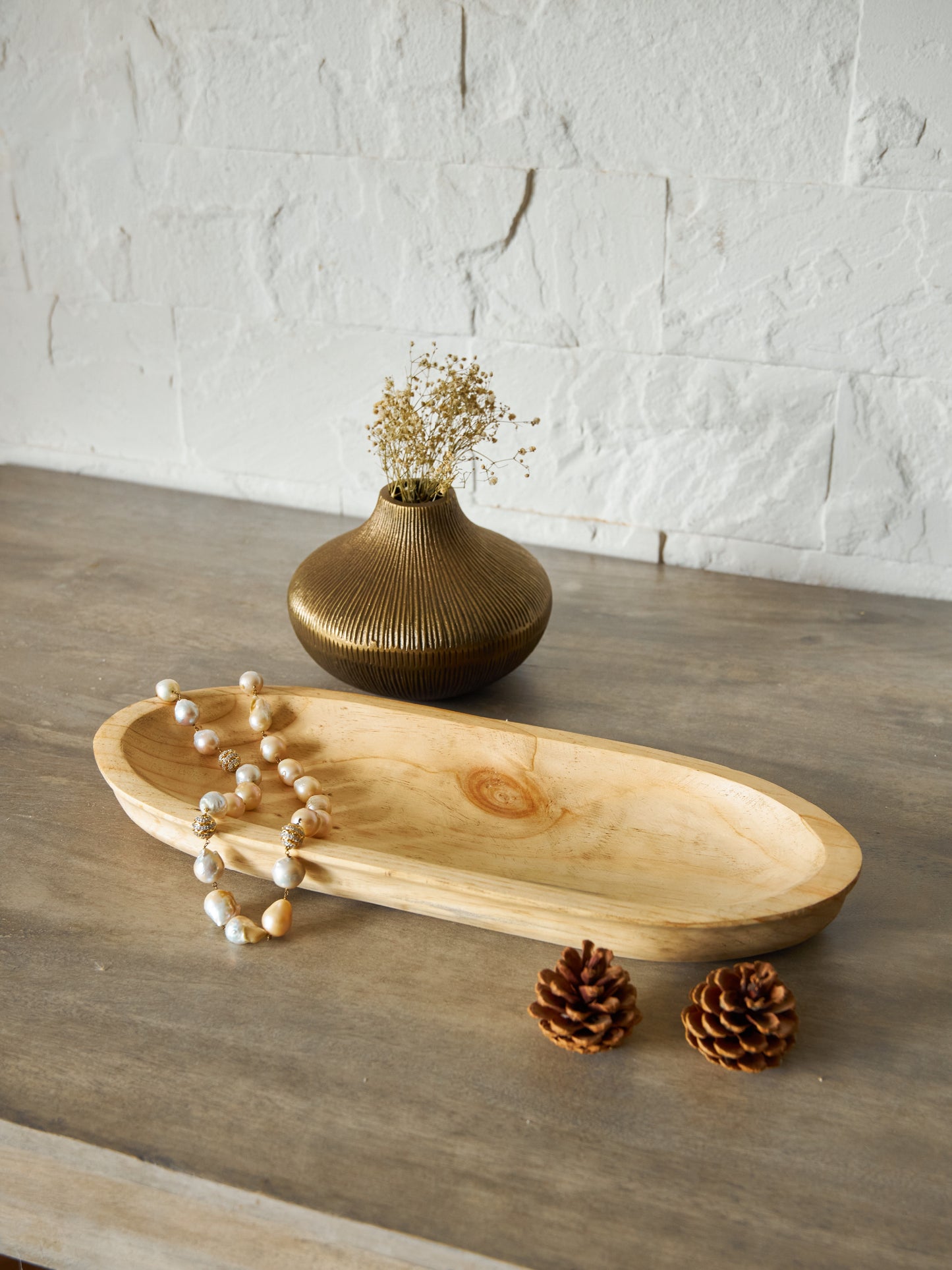 WOODEN BOAT TRAY - LIGHT