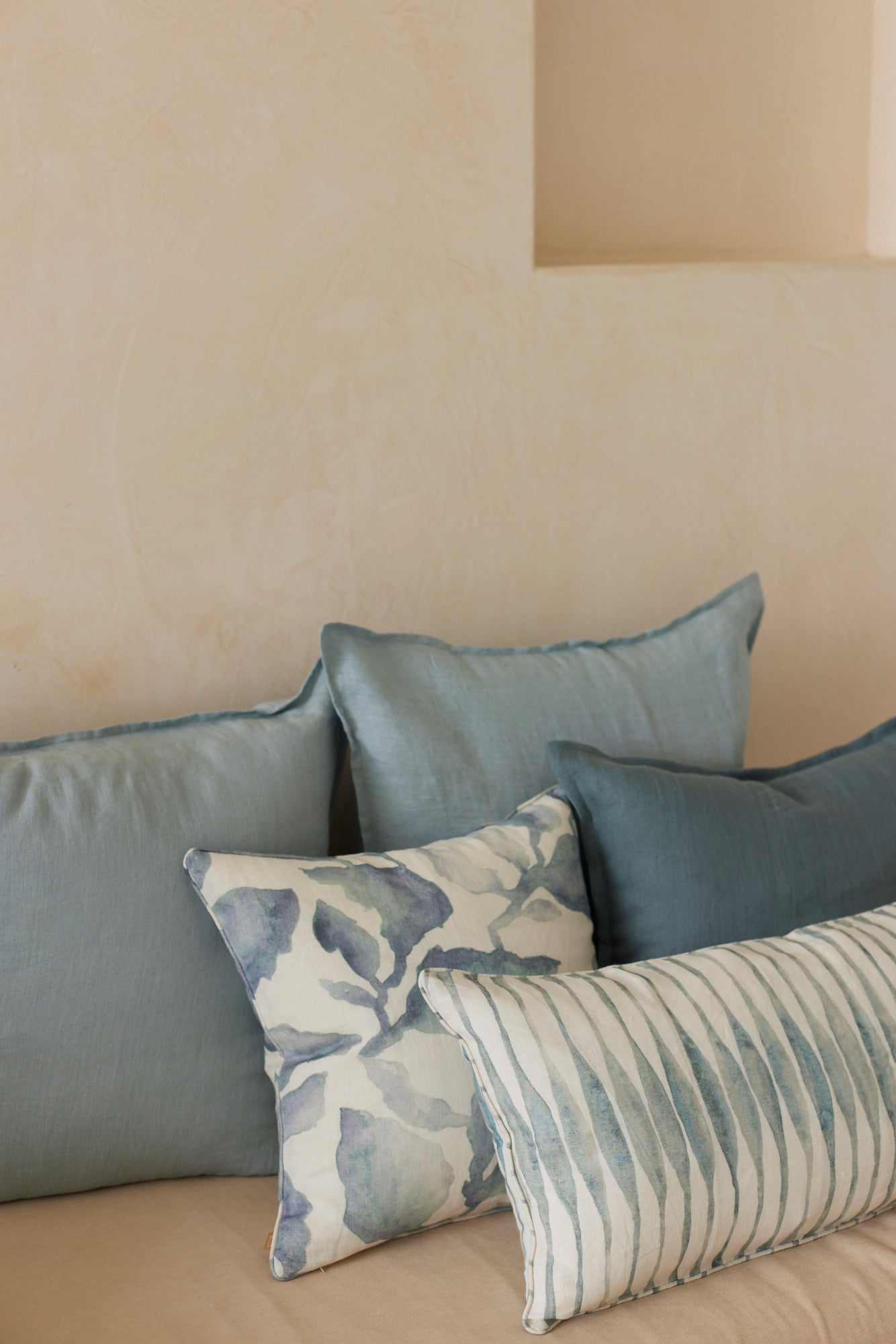 CASCADE BLUE CUSHION COVER