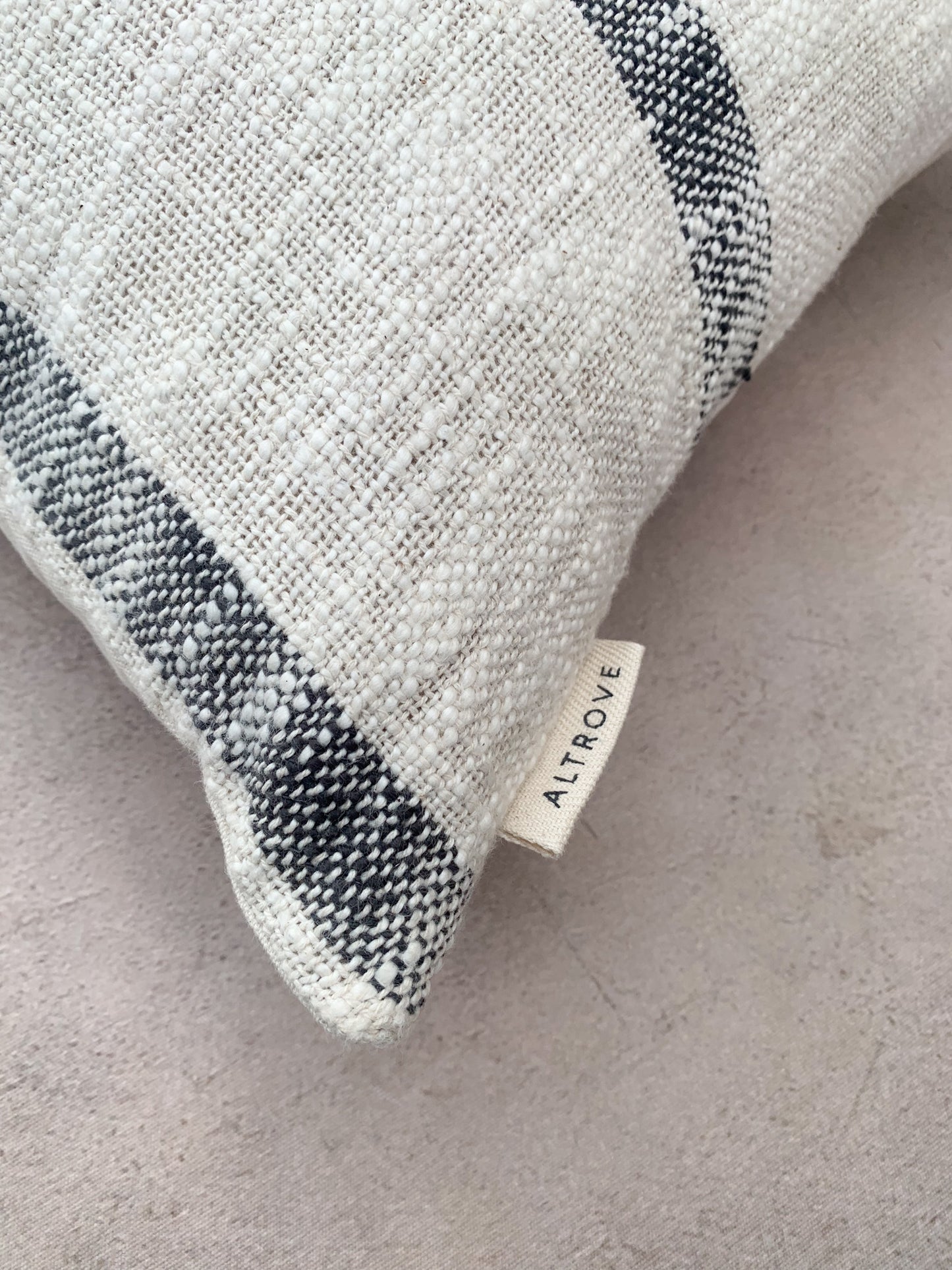 Beige Cotton Cushion Cover