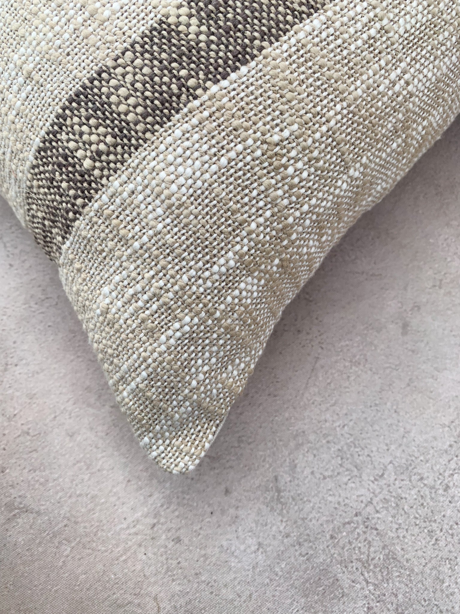 Beige Cotton Cushion Cover