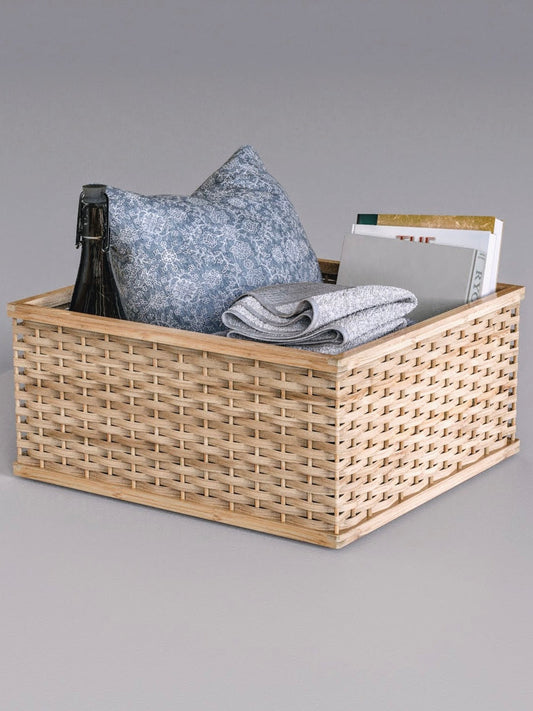 SUSTAINABLE BAMBOO STACKABLE BASKET
