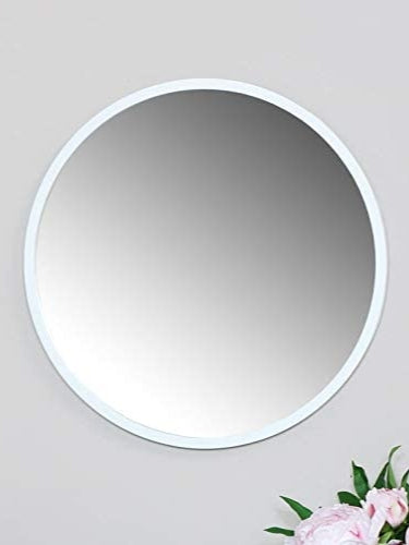 WHITE ROUND MIRROR