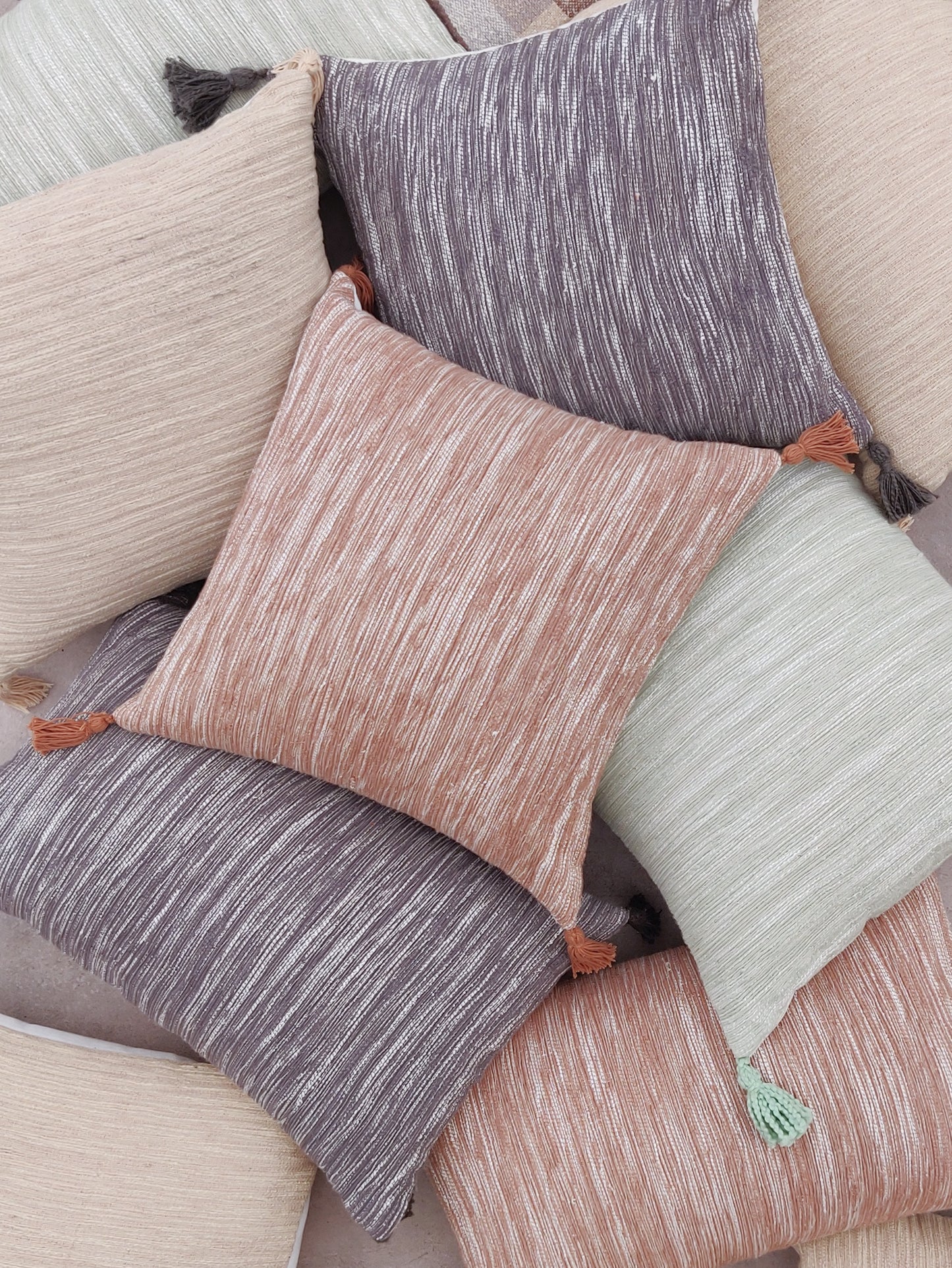 Square Cushion Cover with Tassles