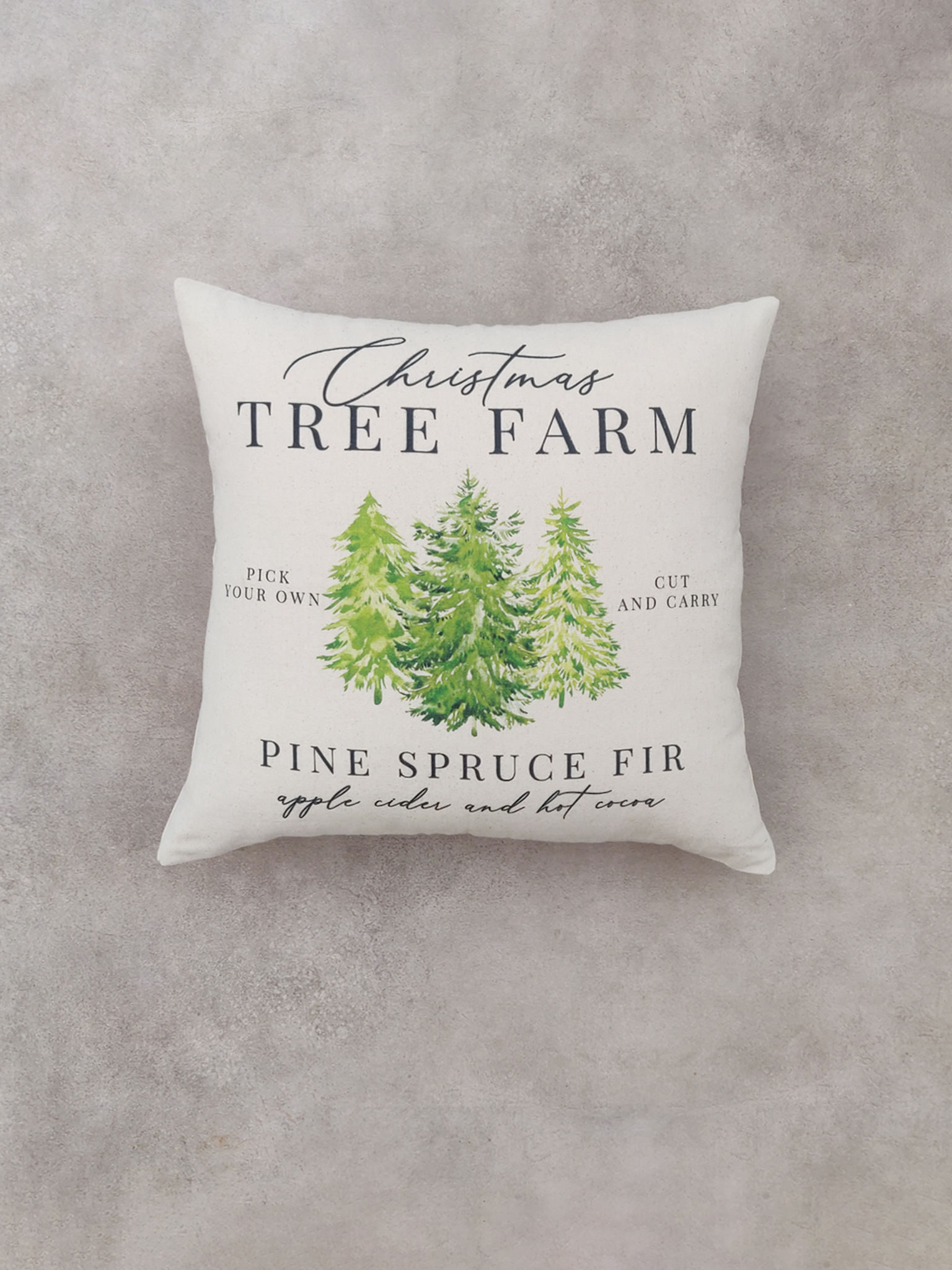 Christmas tree farm shop pillow