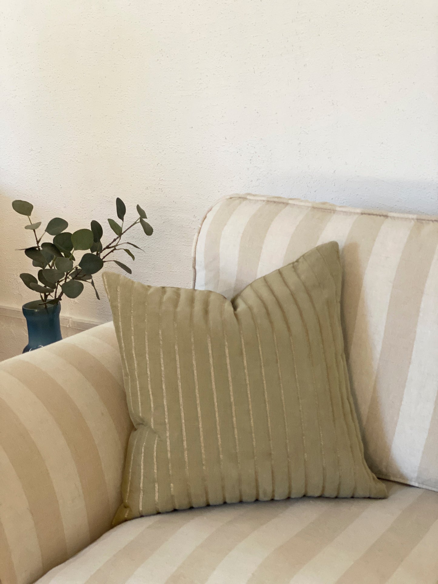 EDEN STRIPED SAND CUSHION COVER