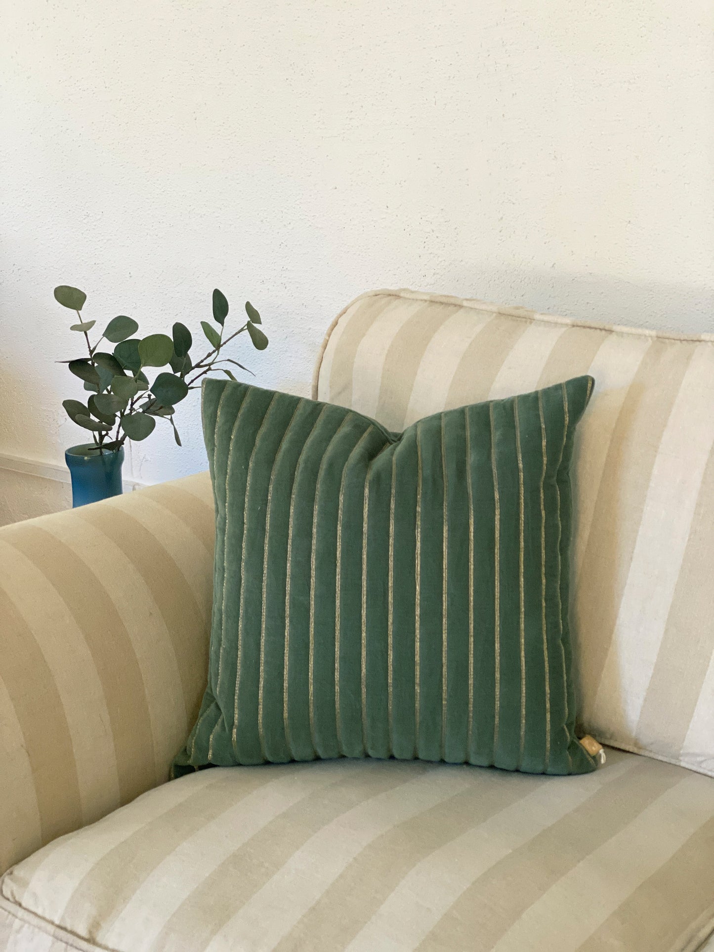 EDEN STRIPED EUCALYPTUS CUSHION COVER