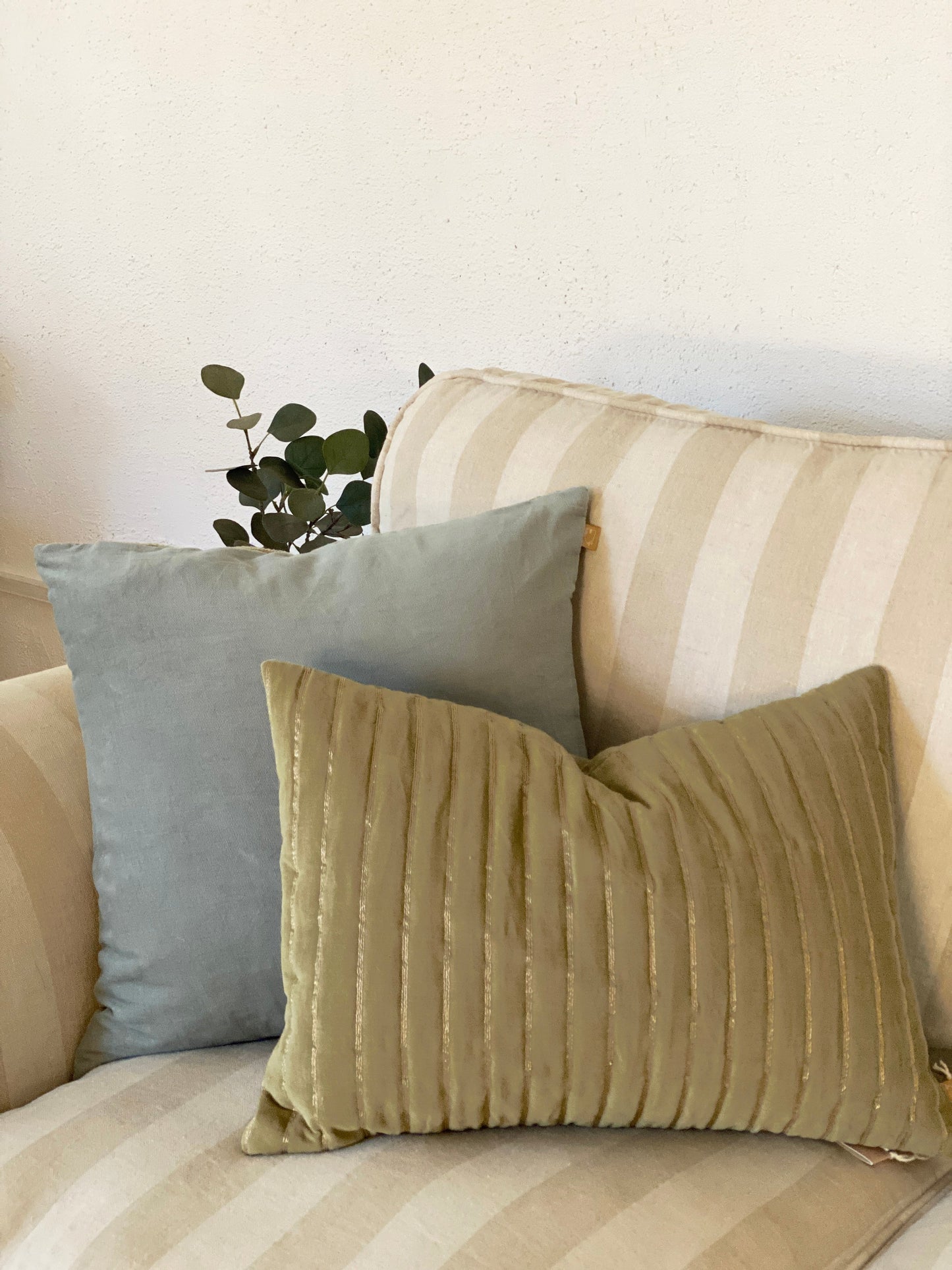 EDEN STRIPED SAND CUSHION COVER