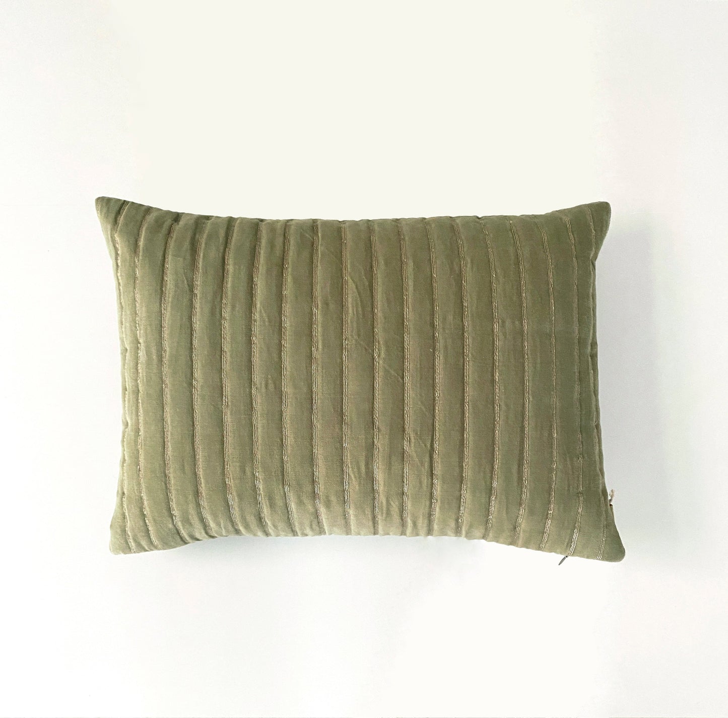 EDEN STRIPED FERN OBLONG CUSHION COVER