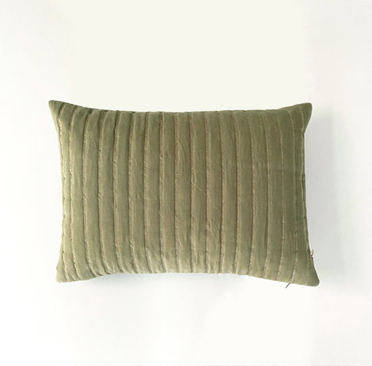 EDEN STRIPED FERN OBLONG CUSHION COVER