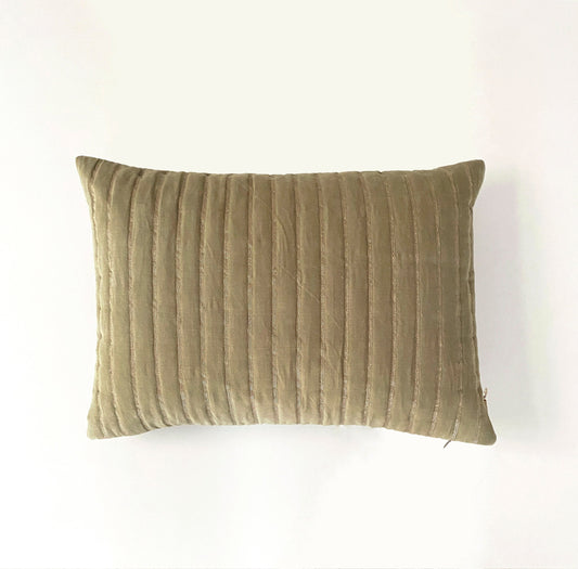 EDEN STRIPED SAND OBLONG CUSHION COVER