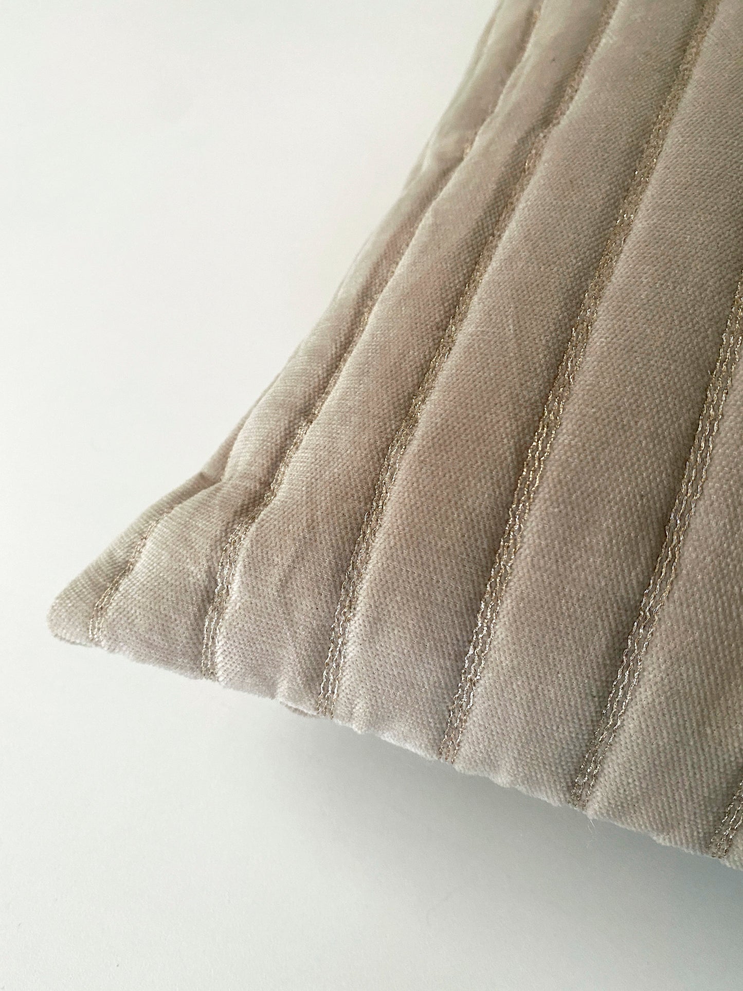 EDEN STRIPED OATMEAL CUSHION COVER