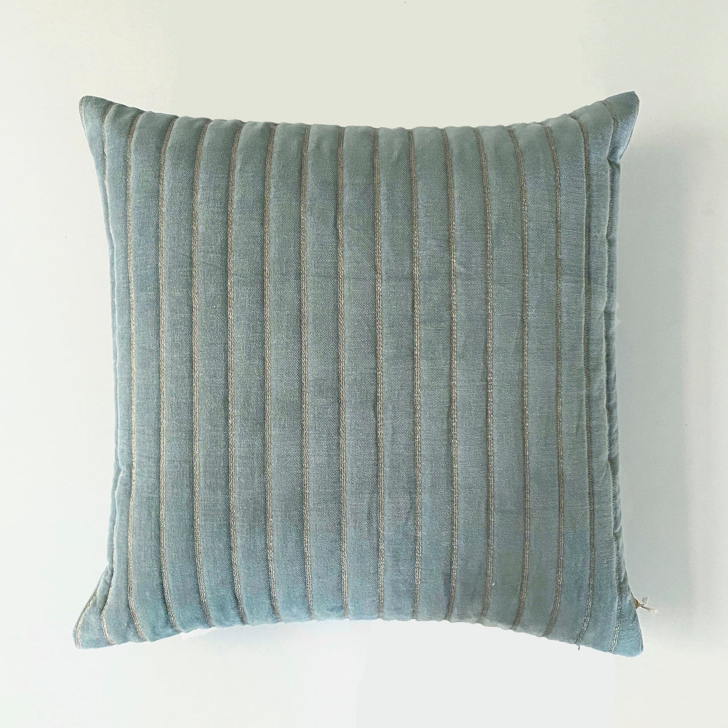 EDEN STRIPED DUCK EGG CUSHION COVER