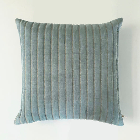 EDEN STRIPED DUCK EGG CUSHION COVER