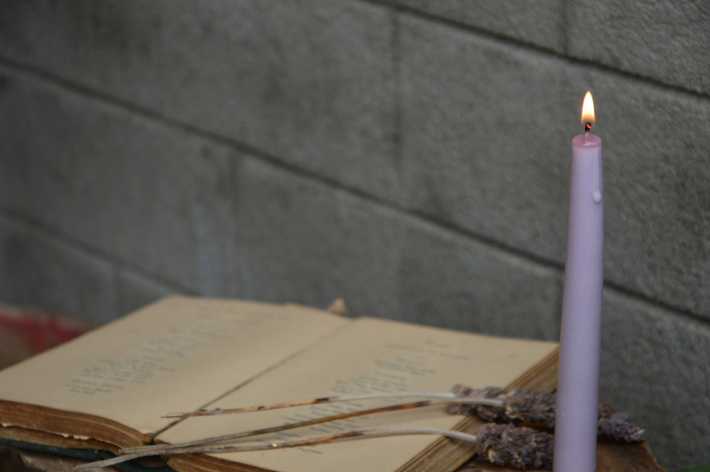 LAVENDER TAPERED HAND DIPPED CANDLES
