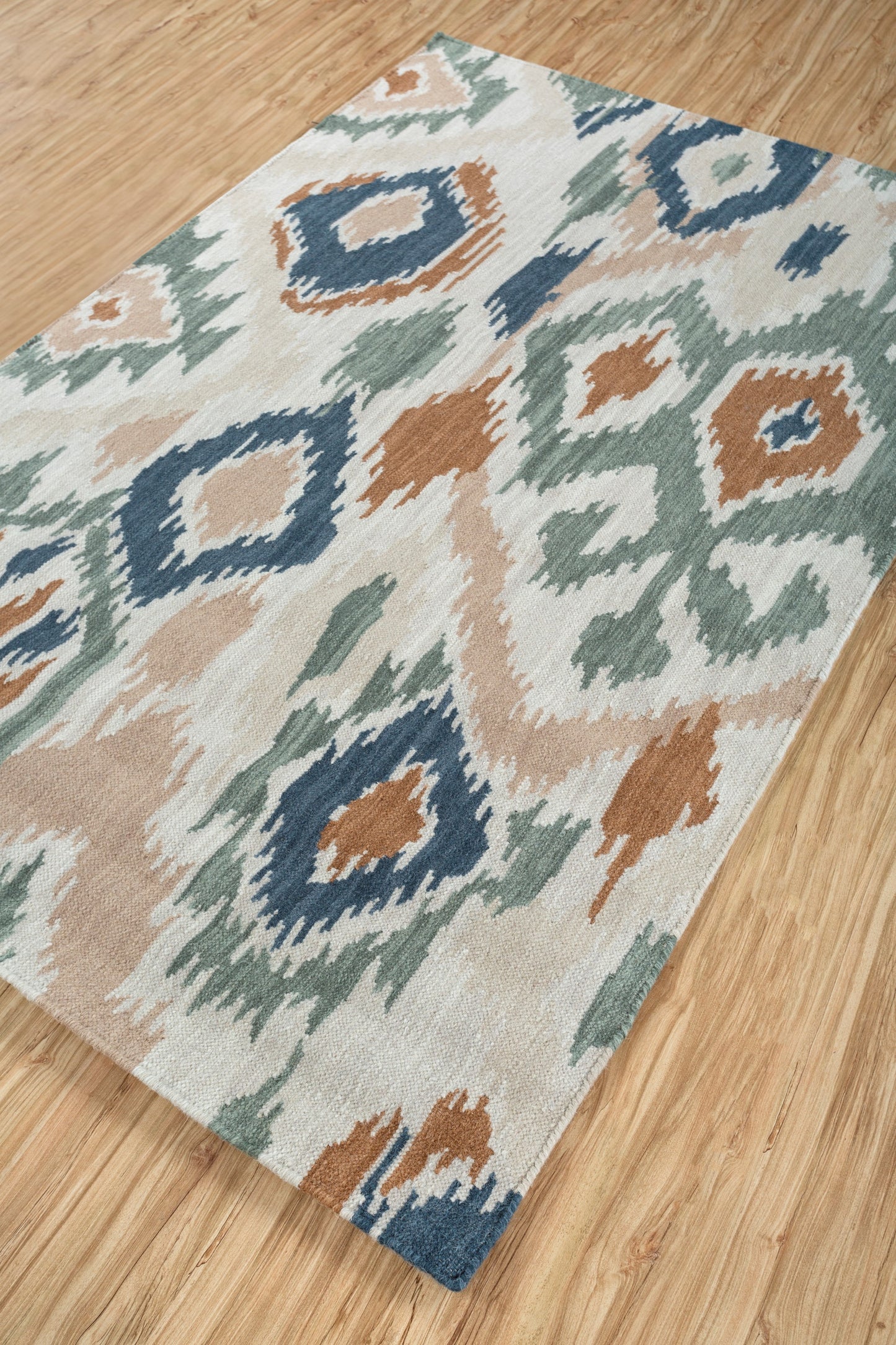 APREZO SNOW WHITE/APRICOT GELATO FLAT WEAVES RUG