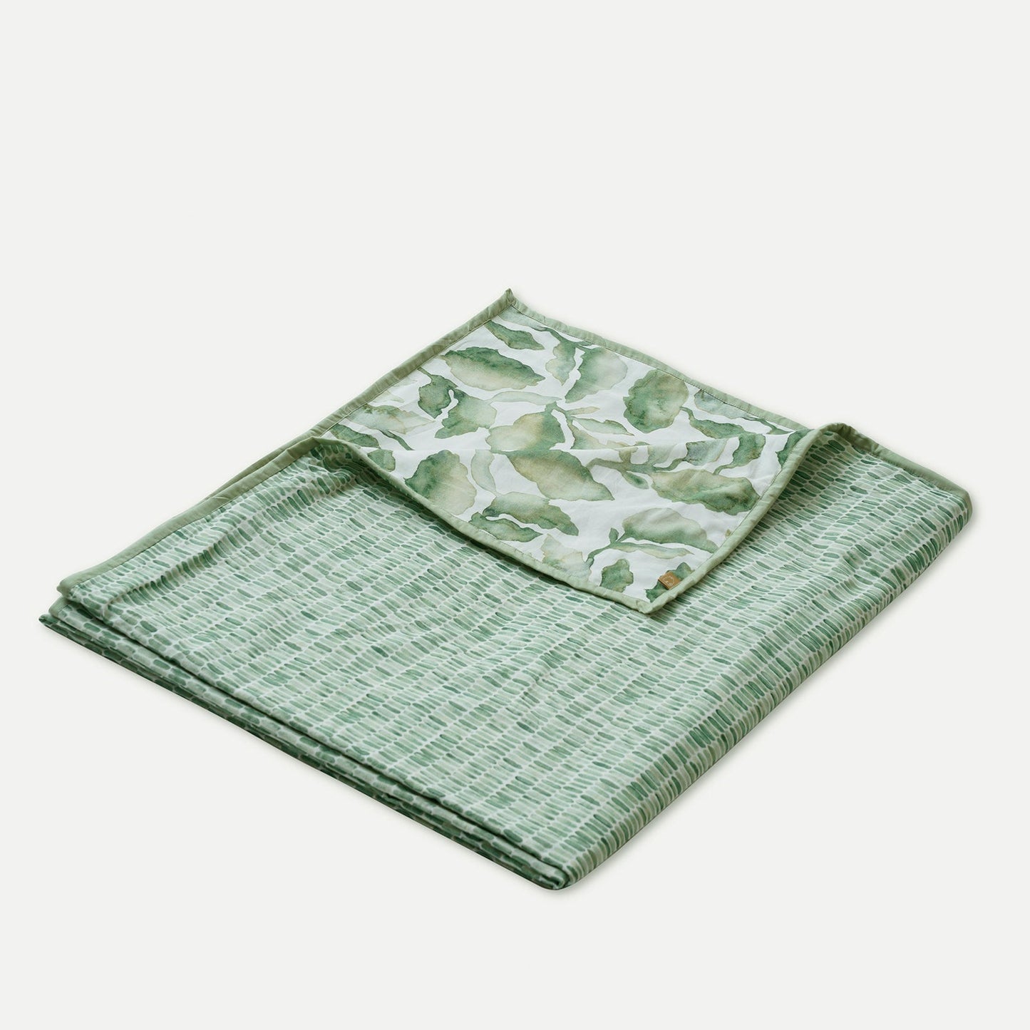 CASCADE GREEN LINEN BEDSPREAD