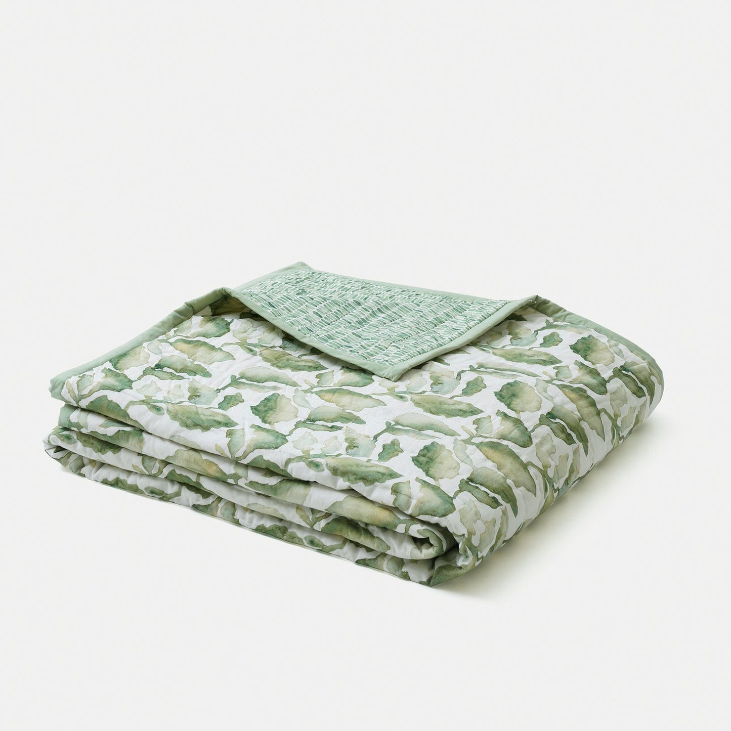 SPECKLE GREEN KANTHA QUILT