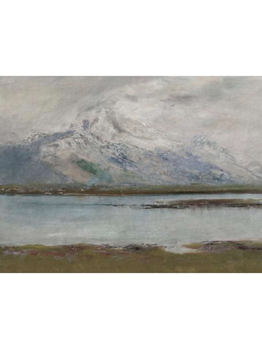 MOUNTAIN LANDSCAPE PAINTING | LAKE PAINTING