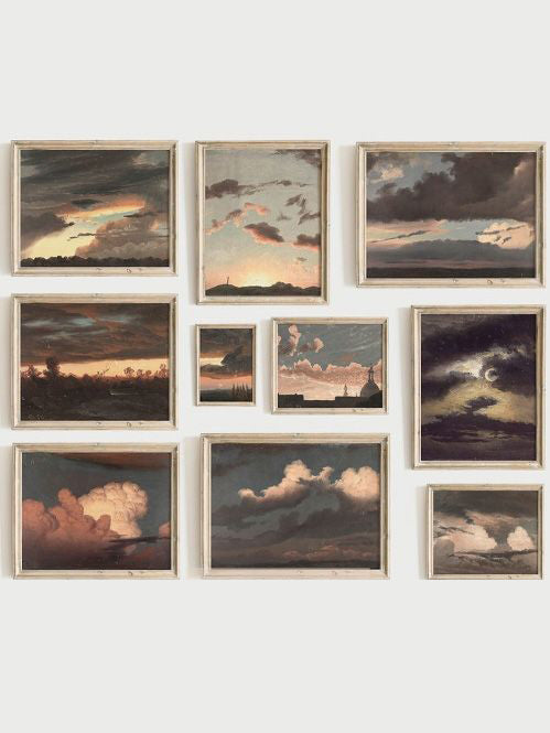 DARK CLOUDY GALLERY WALL SET OF 10