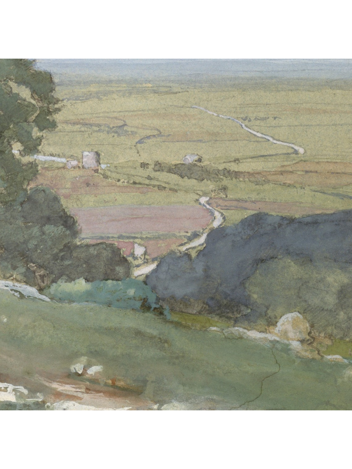 MUTED LANDSCAPE PAINTING SPRING LANDSCAPE #146