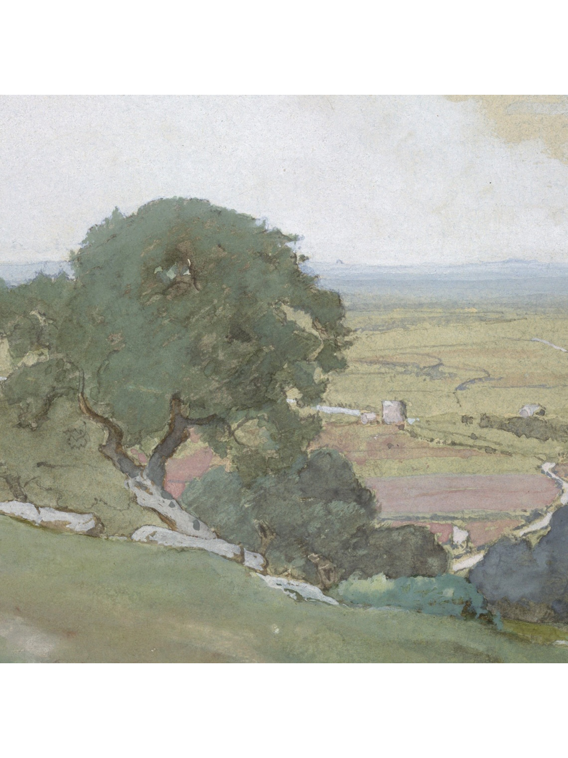 MUTED LANDSCAPE PAINTING -vintage wall art - ALTROVE