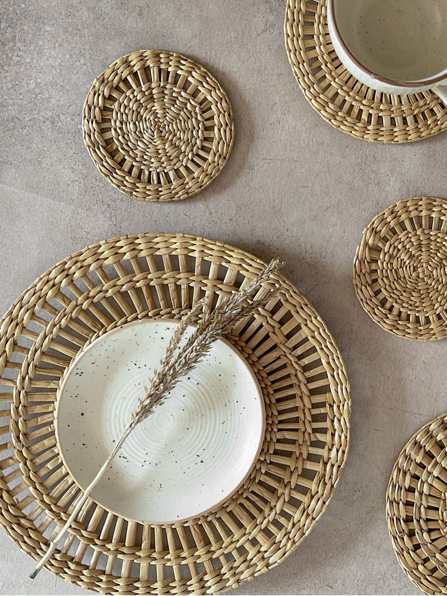 ROUND JALLI COASTERS - SET OF 4