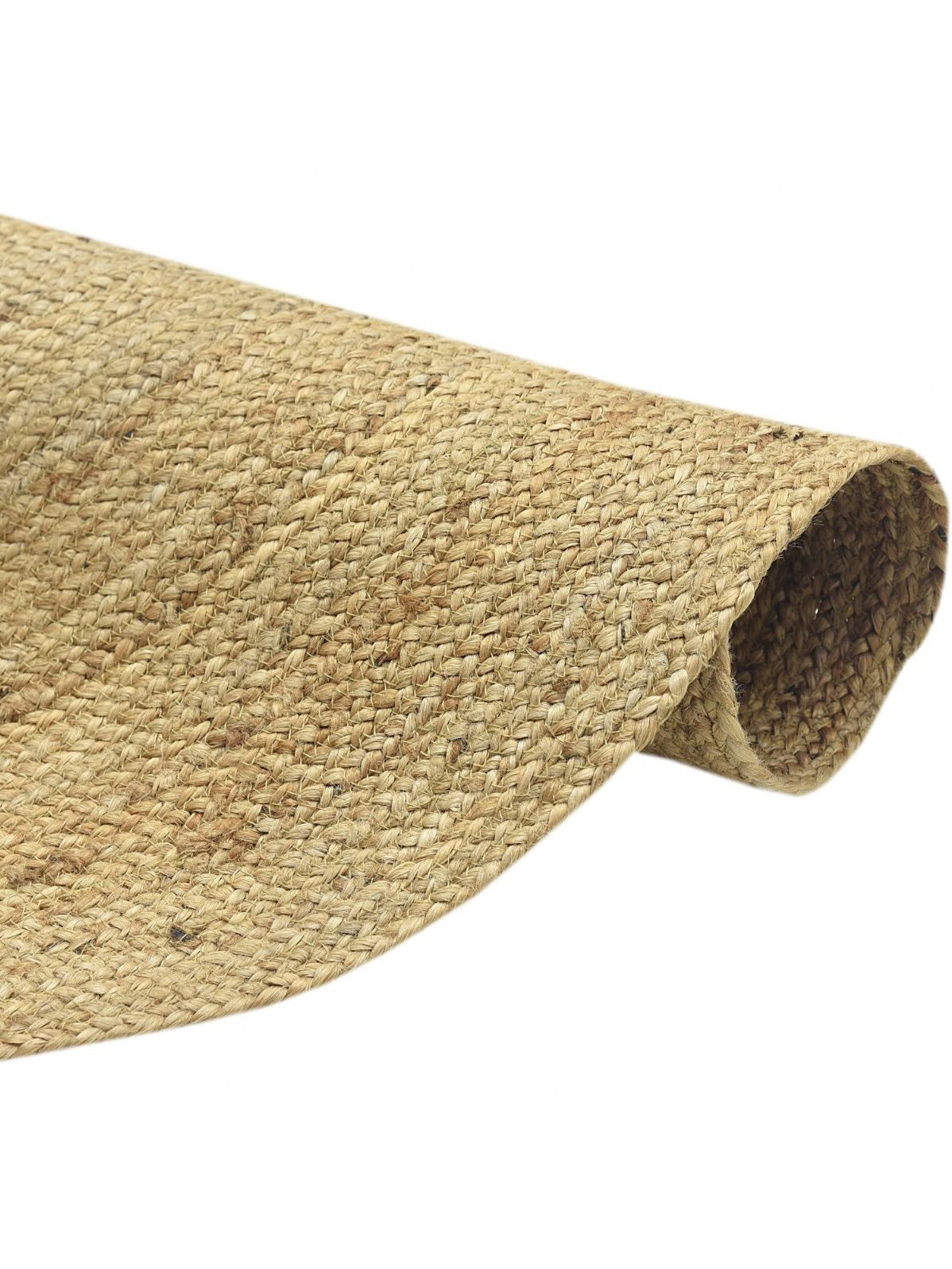 LIGHT BROWN ROUND JUTE RUG