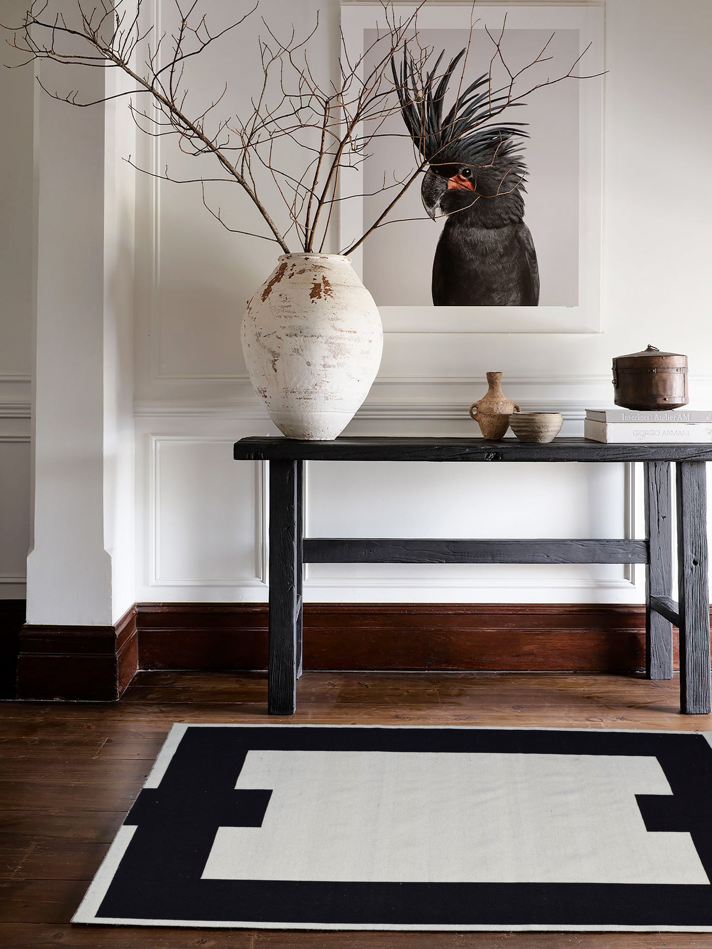 CHAIN HAND-WOVEN REVERSIBLE RUG