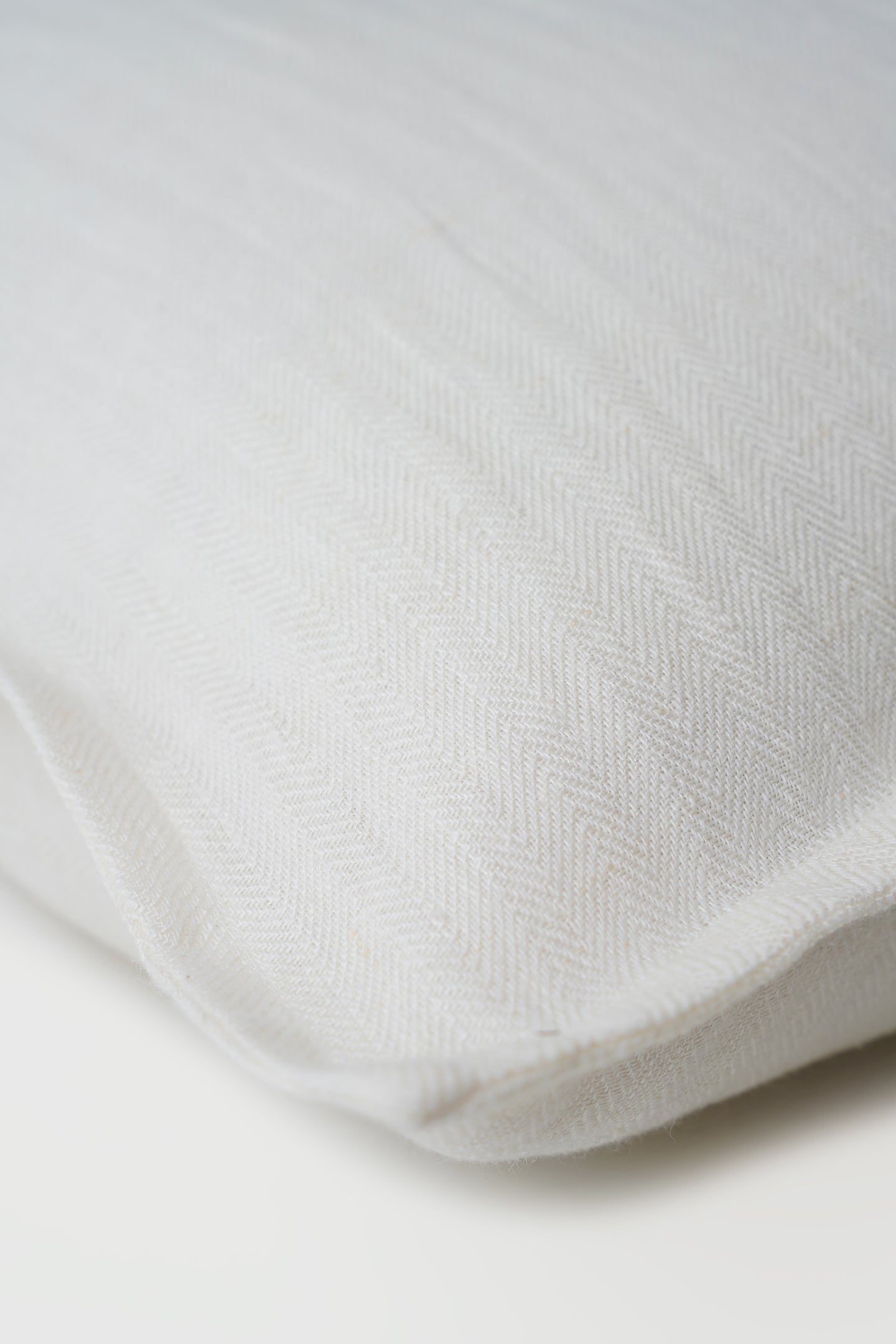 LINEN HERRINGBONE IVORY CUSHION COVER