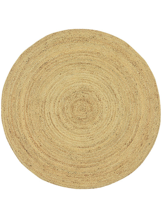 LIGHT BROWN ROUND JUTE RUG