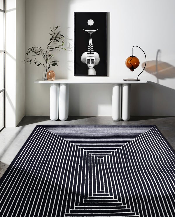 NOIR HAND-WOVEN REVERSIBLE RUG